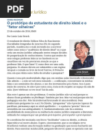 ConJur - O Protótipo Do Estudante de Direito Ideal e o “Fator Olheiras”