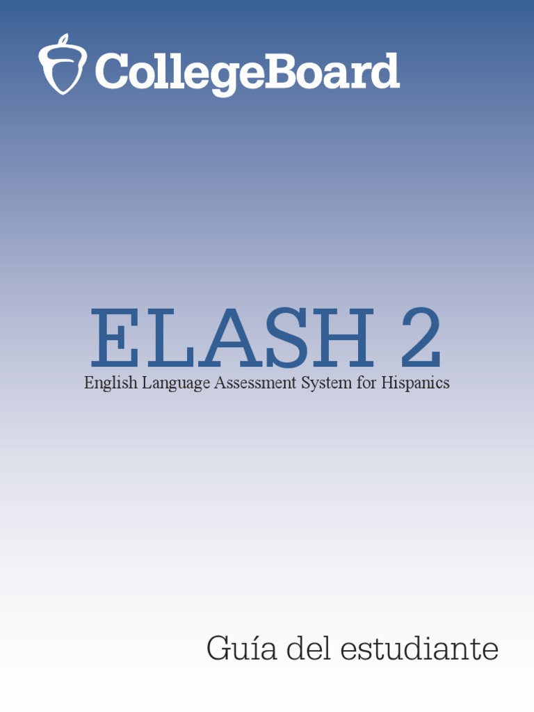 Guía Del Estudiante ELASH 2 PDF | PDF | Prueba (evaluación) | Cognición