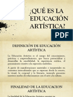 Diapositivas Que Es La Educación Artistica