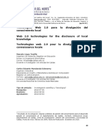 Tecnologías Web 2.0 para La Divulgación Del Conocimiento Local PDF
