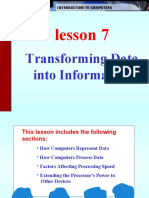 Lesson 7: Transforming Data Into Information