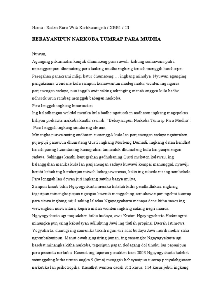 sesorah bahasa jawa