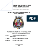 Universidad Nacional de San Cristóbal de Huamanga Examen Investigación Científica Pedagógica 2014