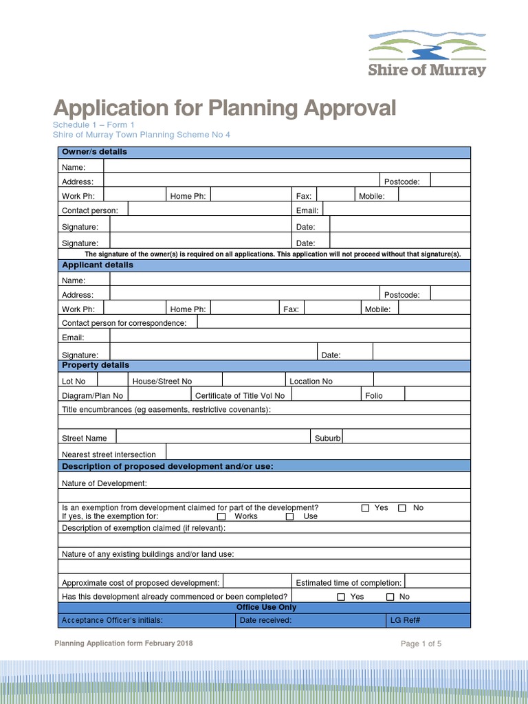 Planning Application Form Template | PDF | Wall | Building