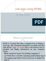 Creating Web Page Using HTML
