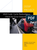JAVA Code: Cyclic Redundancy Check For Error-Detection: Oosp Project