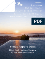 Yields Report 2018:: High End Holiday Homes in The Mediterranean