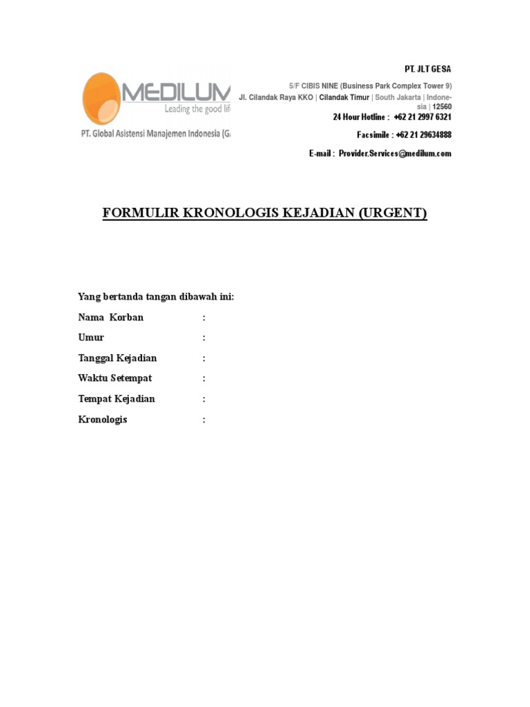 Form Kronologis | PDF