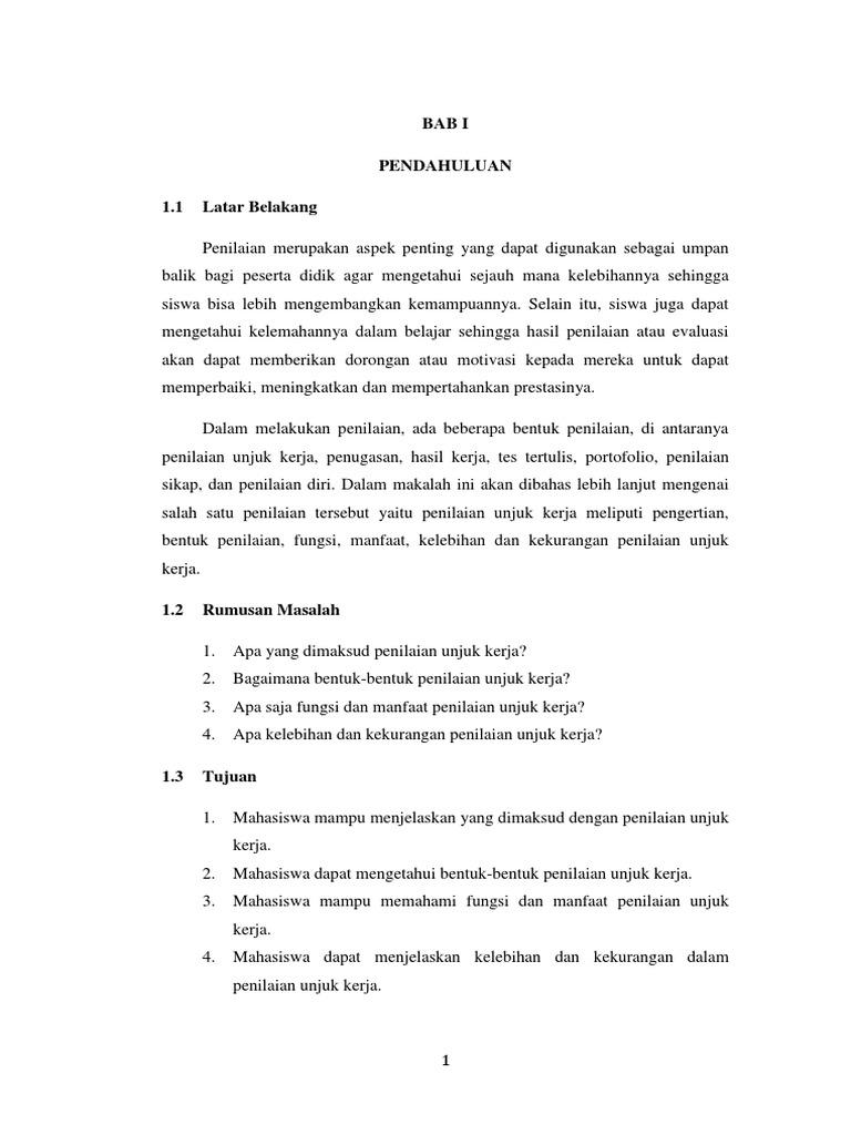 Isi Unjuk Kerja
