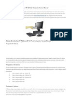 Aturan Memberikan IP Address (IPv4) Pada Komputer Secara Manual