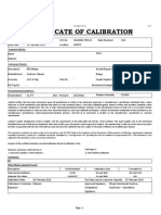 Certificate of Calibration: 08-Oc31356 - Revno:0