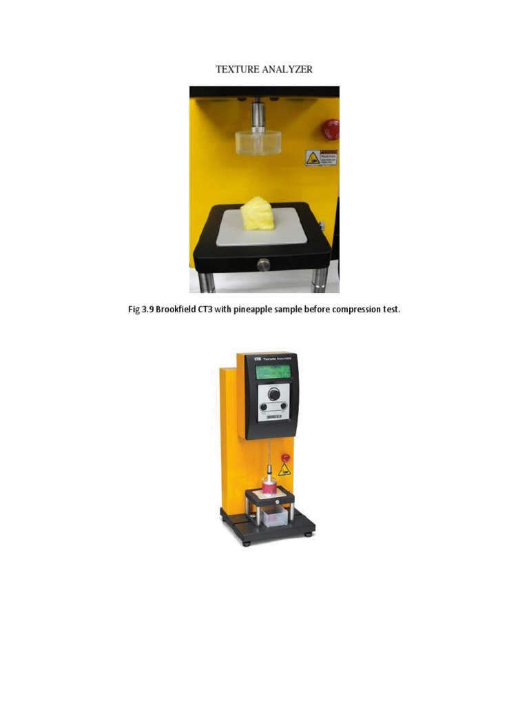 Brookfield CT3 Texture Analyzer Overview | PDF