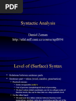 Syntactic Analysis: Daniel Zeman