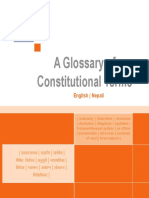 A Glossary of Constitutional Terms English Nepali