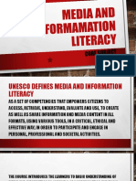 Media and Informamation Literacy