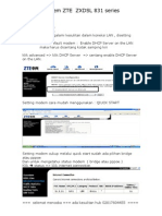 Modem Zte ZXDSL 831 Series