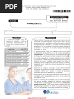 Nutricionista - prova concurso