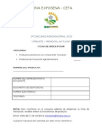 Ficha de Inscripcion 2do Concurso Agroindustrial 2010