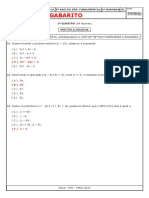 Gabarito - Ae2 - Matemática - 8º Ano PDF