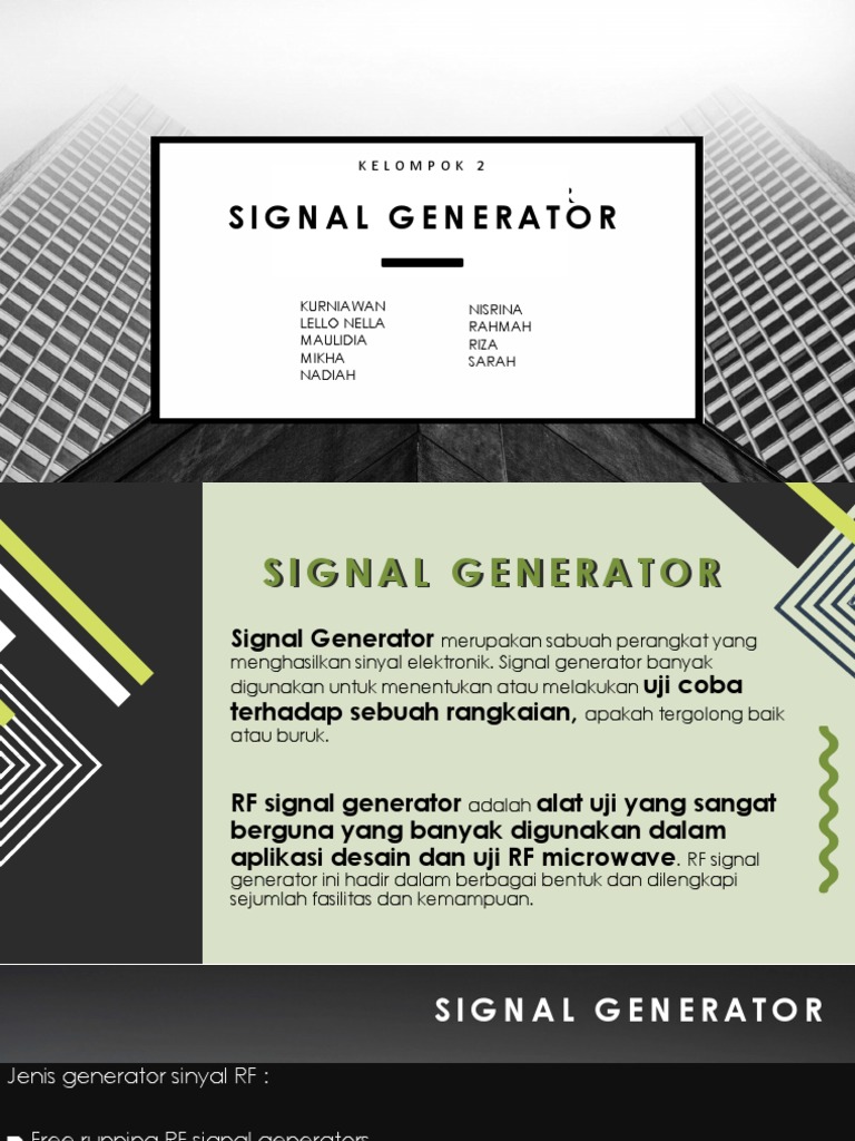 Fungsi dan Penggunaan Signal Generator | PDF