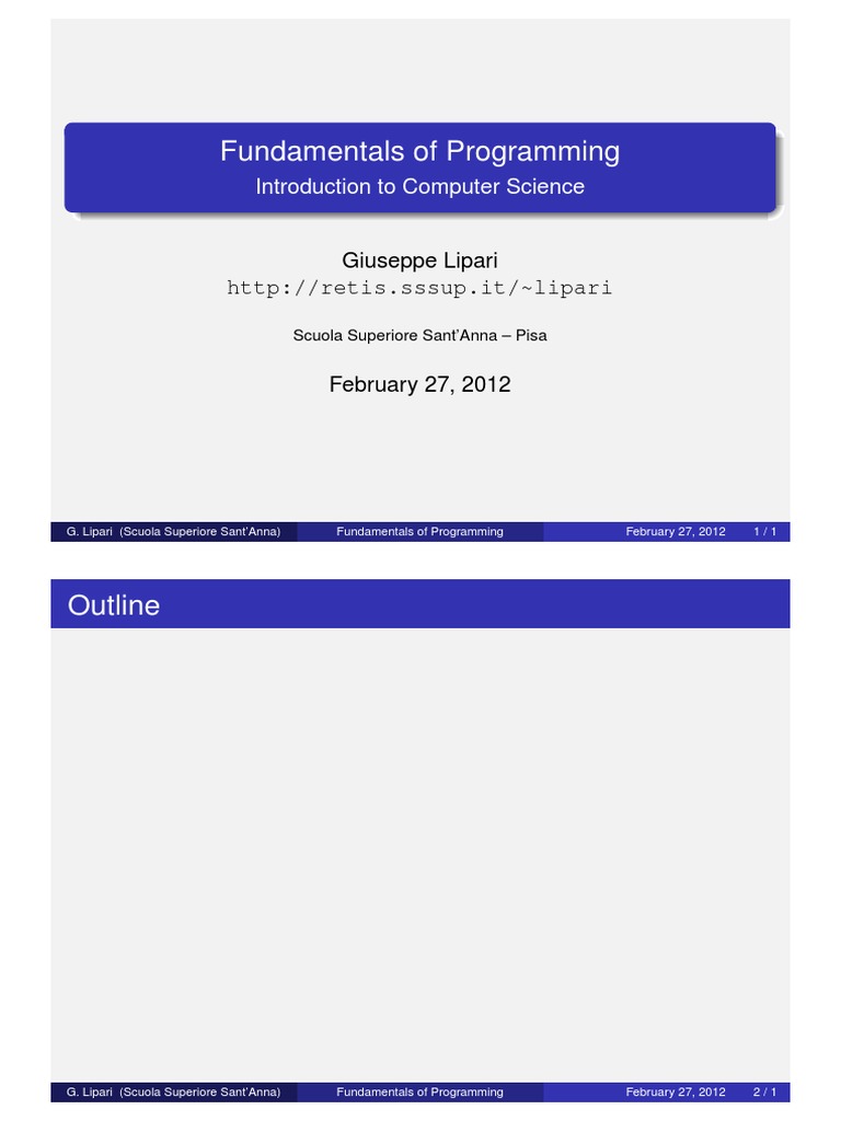 Introduction to Programming Fundamentals | PDF | Central Processing ...