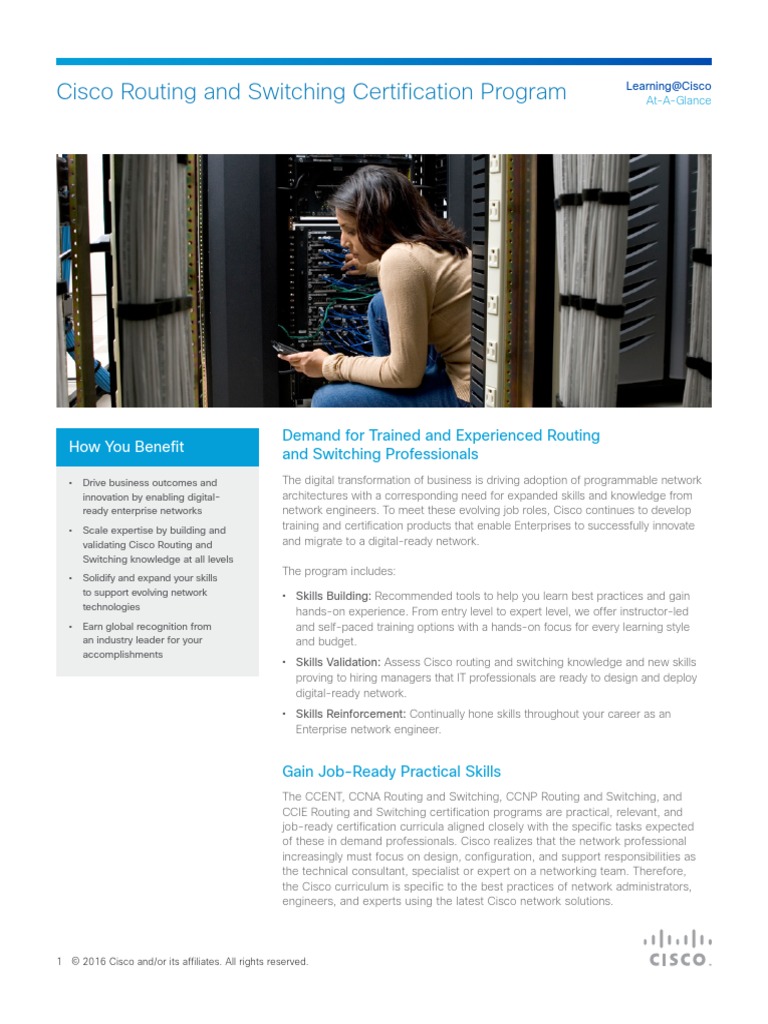 Cisco Routing and Switching Certification Program: How You Benefit ...