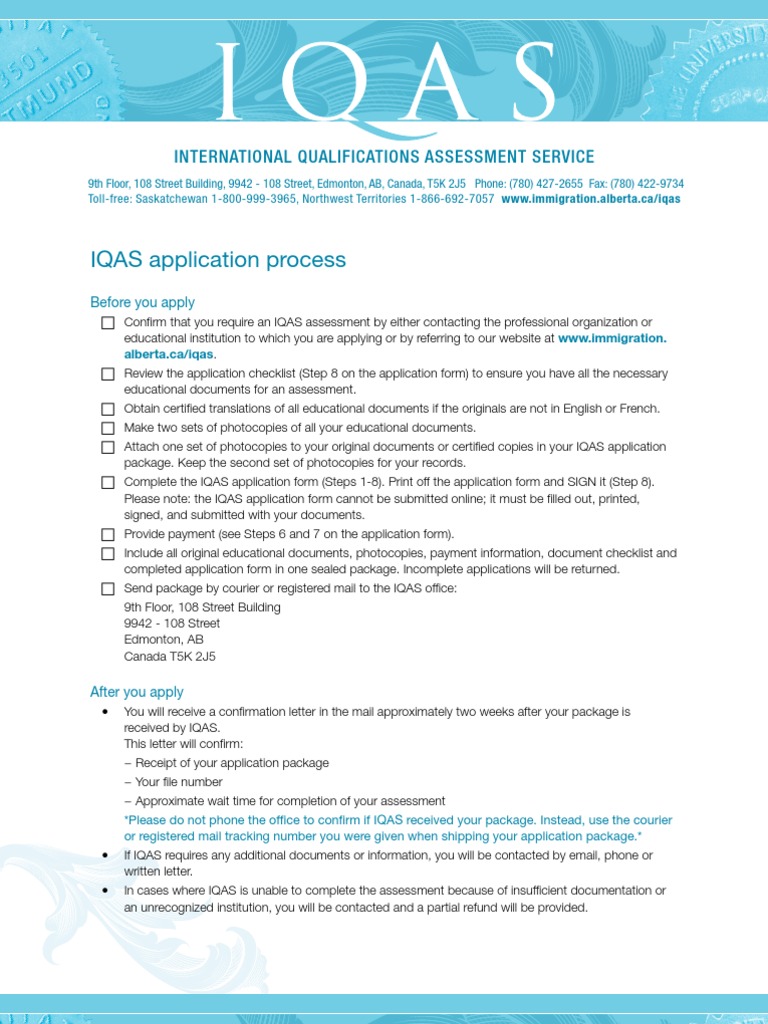 WIA IM IQAS Application Process | PDF | Registered Mail | Mail
