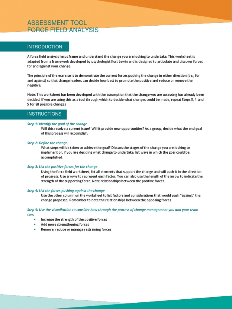 Force Field Analysis Steps Guide | PDF