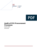 HHSC's Internal Audit of Its Own Procurement Processes