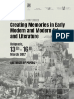 Creating Memories in Early Modern and Mo
