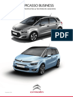 Citroën c4 Picasso Business Prijslijst, Uitrustingspecificaties & Technische Gegevens