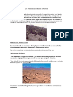 Los Procesos Geológicos Externos