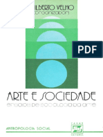 VELHO, Gilberto. Arte e Sociedade (Livro) PDF