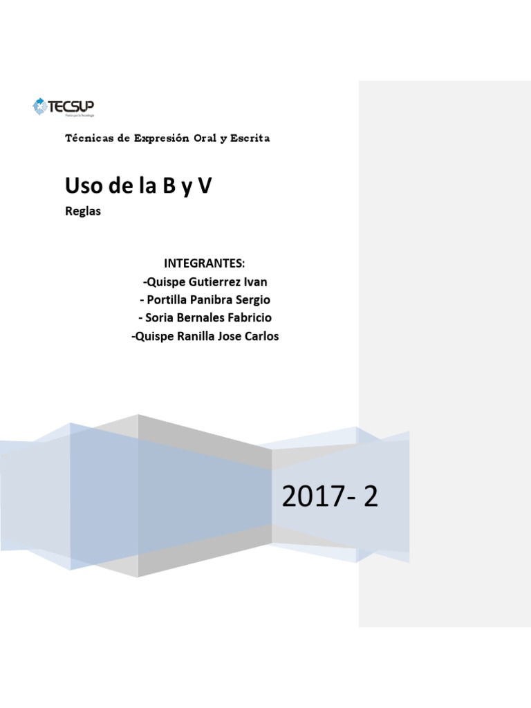 Reglas de Uso de B y V | PDF | Lingüística | Idiomas