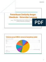 Pemeriksaan Similarity Dengan Ithenticate Universitas Lampung PDF