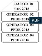 Label Operator PPDB 2018