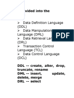 SQL Data Definition Language (DDL) and Constraints