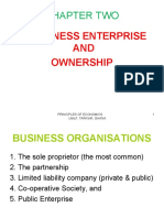 Chapter Two: Business Enterprise AND Ownership