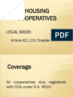 Housing Cooperatives: Legal Basis