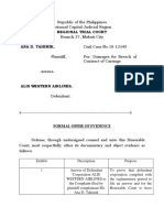 Regional Trial Court Branch 27 Evidence Offer