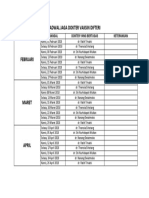 JADWAL JAGA DOKTER VAKSIN DIFTERI FEBRUARI-APRIL