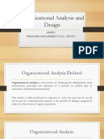 Organizational Analysis and Design: MMPM 1 Personnel Management Class - Group 2