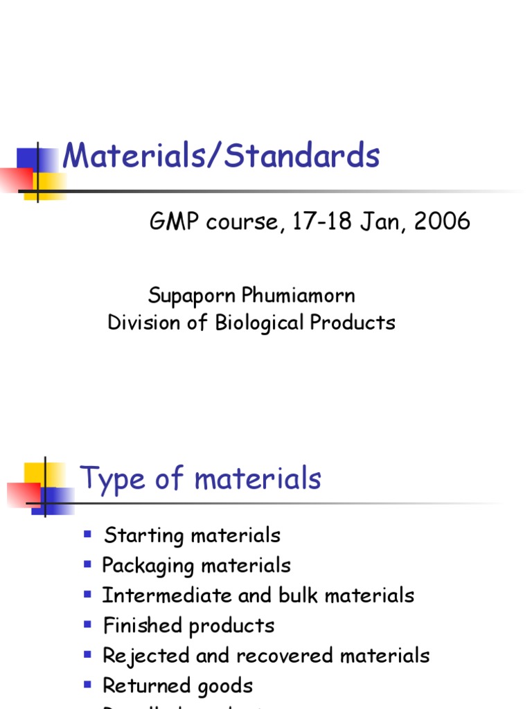 Materials GMP PDF Warehouse Packaging And Labeling