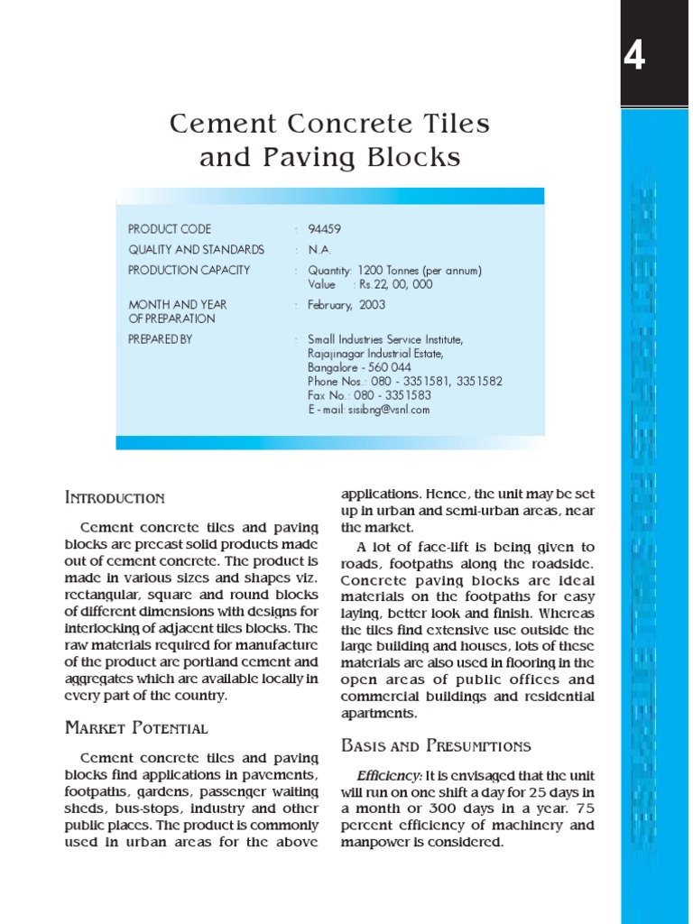 Paver Block Project Report.pdf | Concrete | Cement