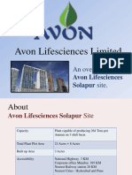 Avon Lifesciences Solapur - Site Overview