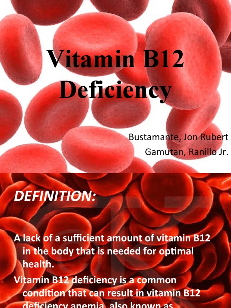 Vitamin B12 Deficiency PDF Vitamin B12 Essential Nutrients