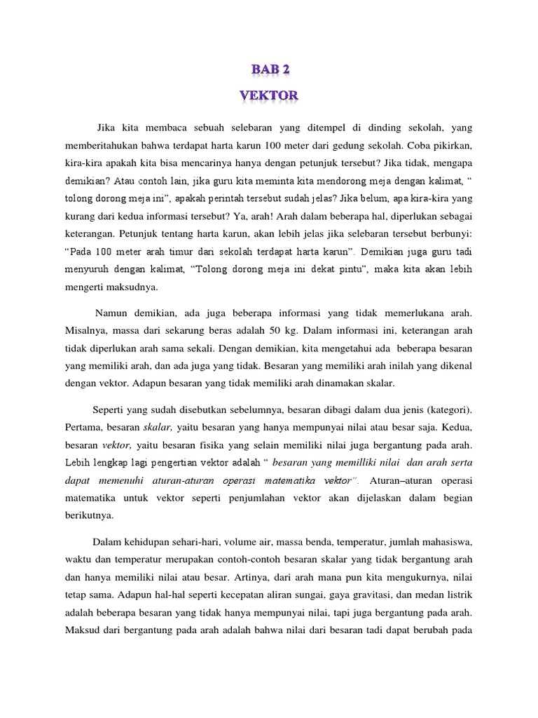 Besaran Skalar Dan Vektor | PDF | Metode & Bahan Ajar