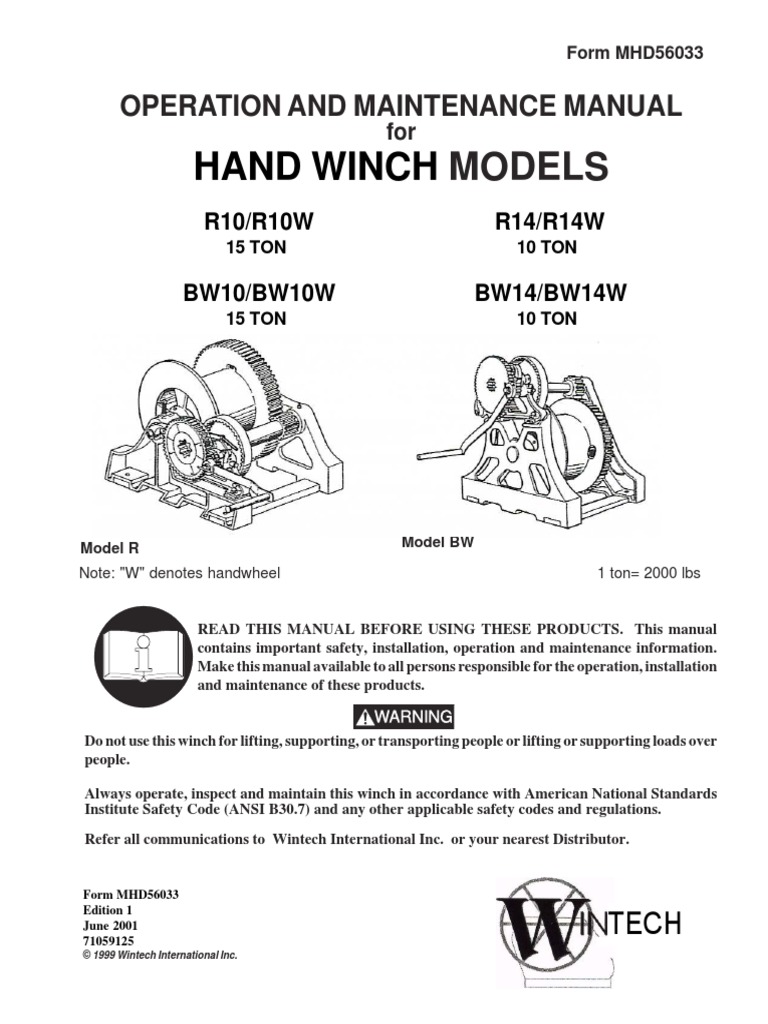 Hand Winches PDF Safety Rope