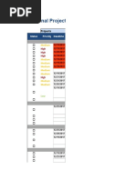 Excel Project Tracker Full