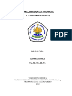 Makalah Peralatan Diagnostik 1. Ultrasonografi (Usg) : Adam Muamar P.2.31.38.1.15.001